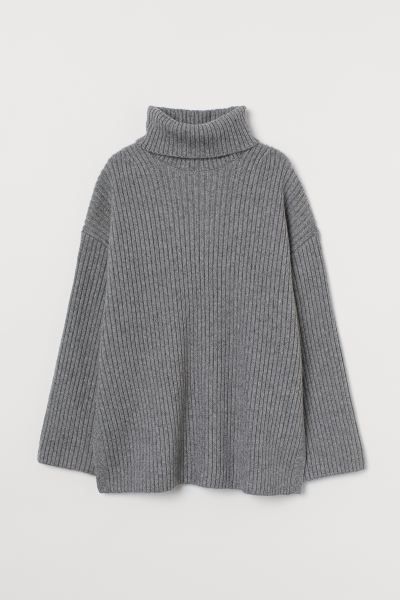 Ribbed polo-neck jumper | H&M (UK, MY, IN, SG, PH, TW, HK)