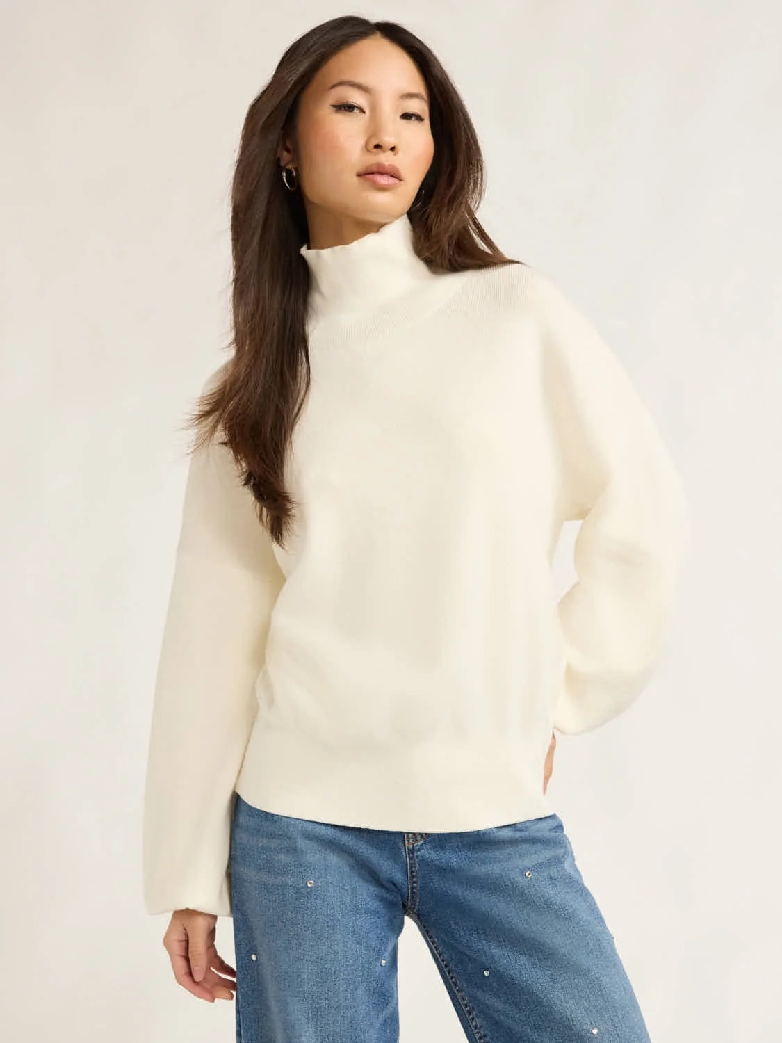 Scoop Women’s Boxy Turtleneck Sweater, Midweight, Sizes XS-XXL | Walmart (US)