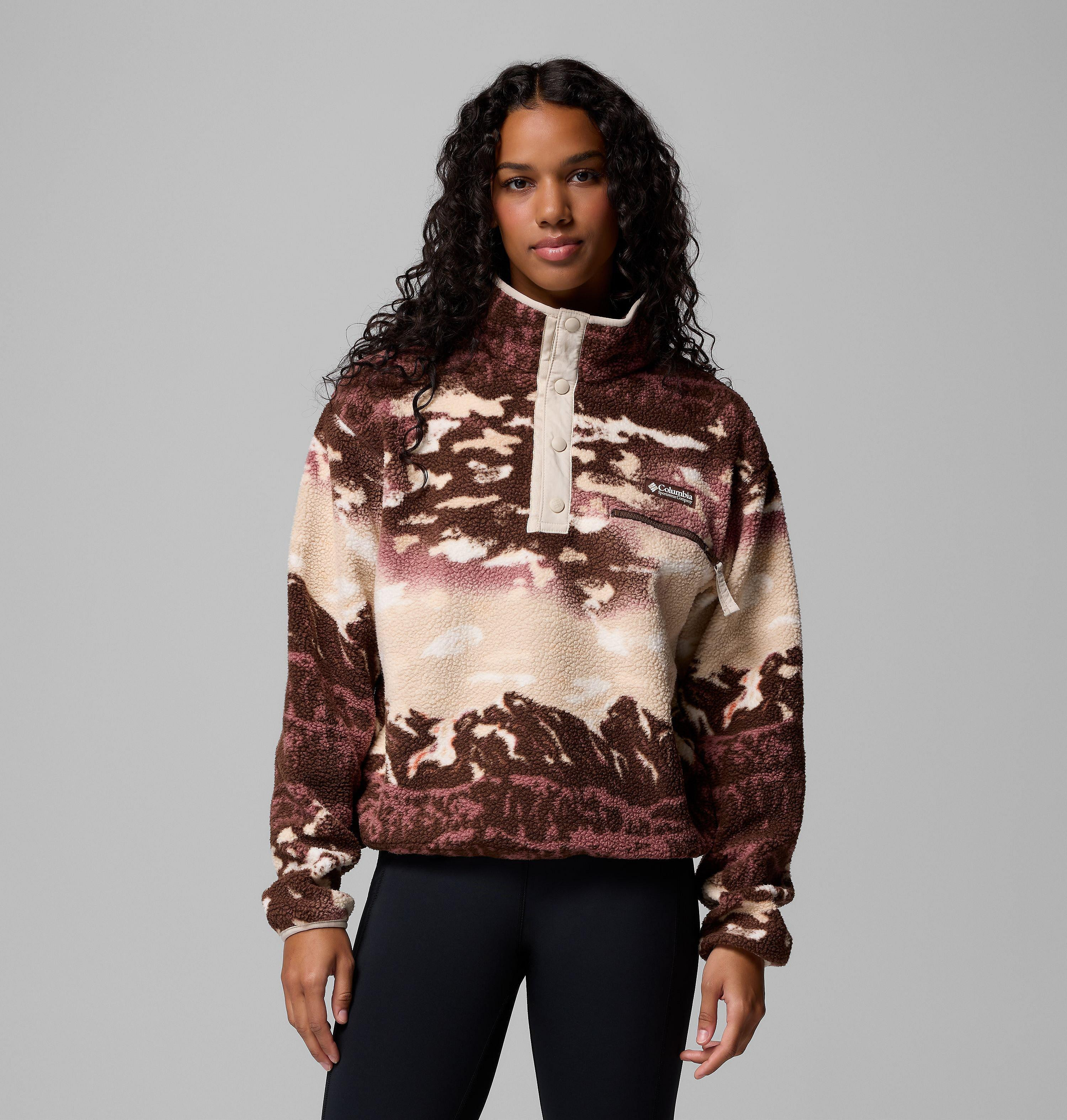 Women's Helvetia™ II Printed Cropped Half Snap Fleece Pullover | Columbia Sportswear