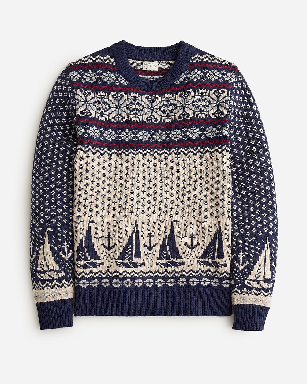 Lambswool Fair Isle sweater with bird's eye | J. Crew US