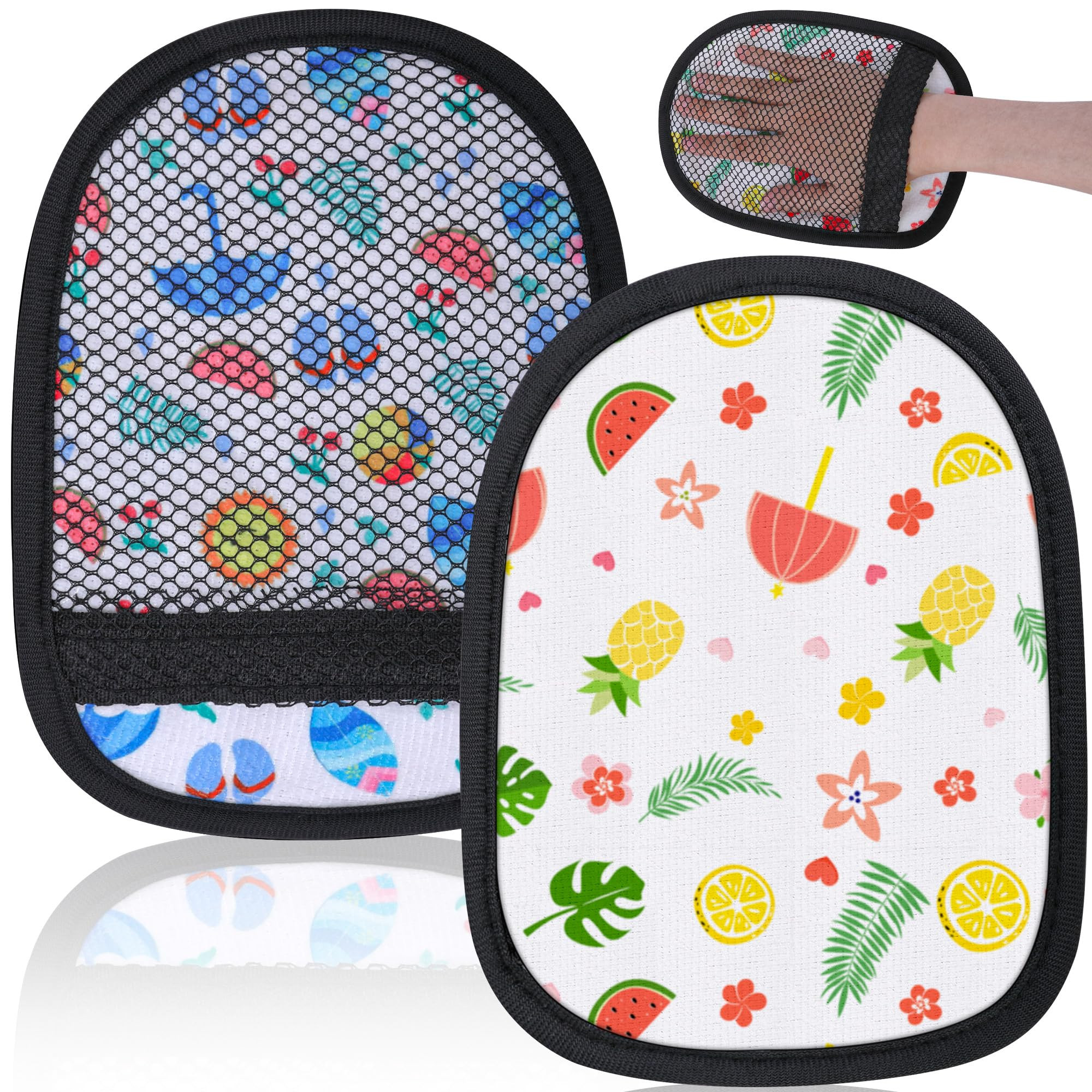 codree 2 Pcs Sand Wipe Off Mitts, Beach Theme Sand Remover for Beach, Beach Sand Remover Cleaner ... | Amazon (US)