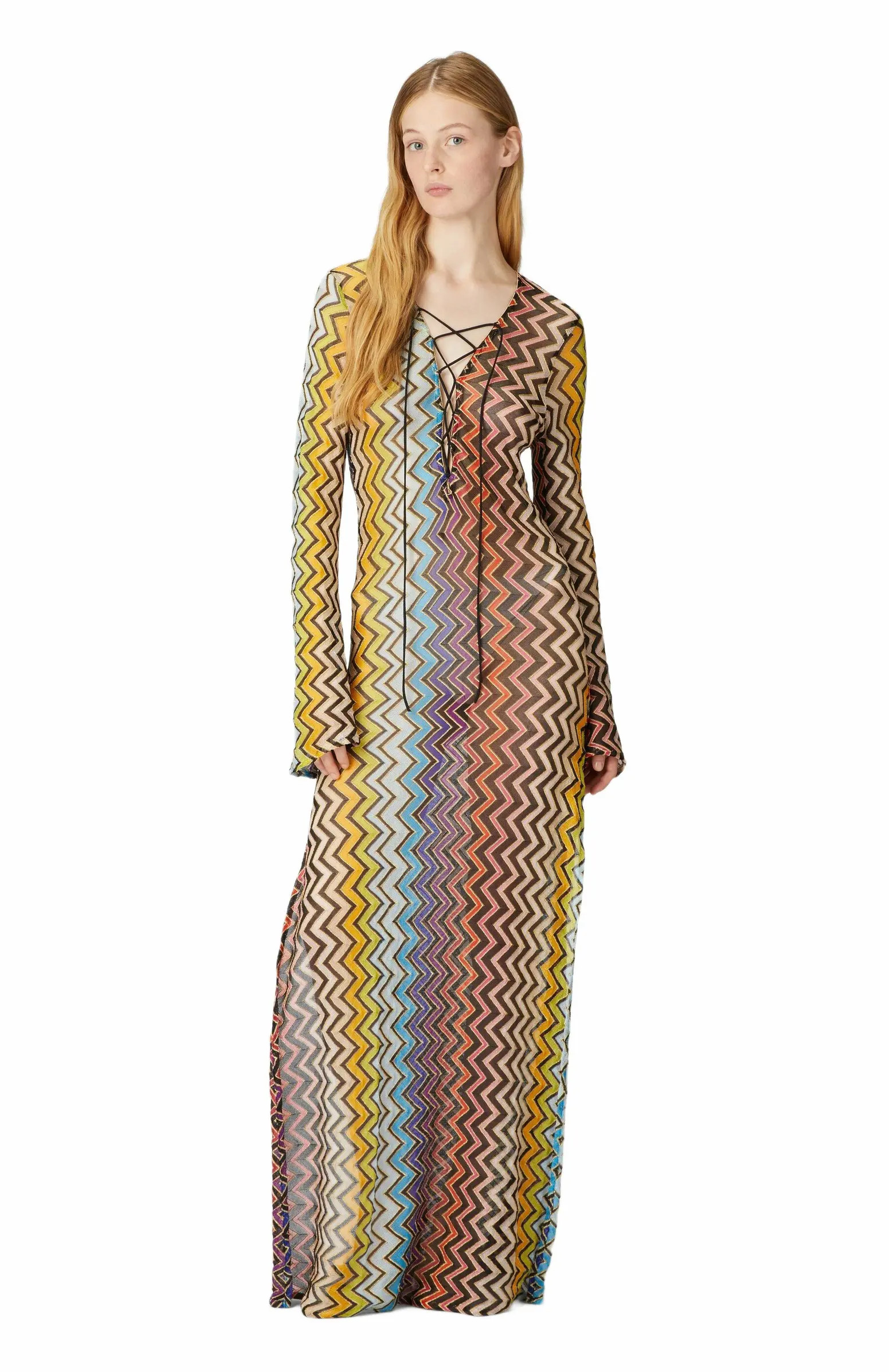 Long Caftan With Zig Zag Pattern | Nordstrom