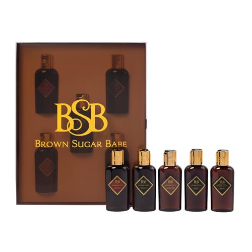 Brown Sugar Babe Body Oil Gift Set, Vanilla Body Oil and Perfume Oil for Women, Jasmine Oil with Marshmallow and Vanilla Musk, Five Scents are Creme De La Creme, Wild Card, Rich Aunty, Madam, Marry Me | Amazon (US)