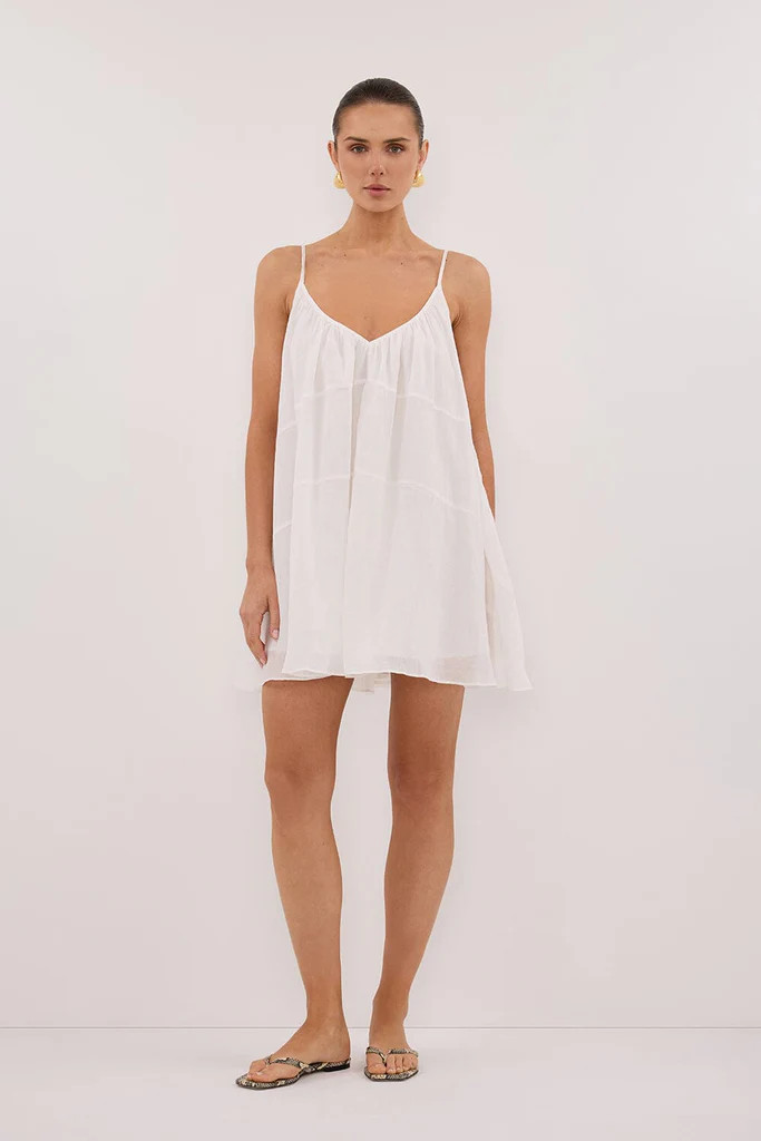 KAHN WHITE RAMIE MINI DRESS | DISSH