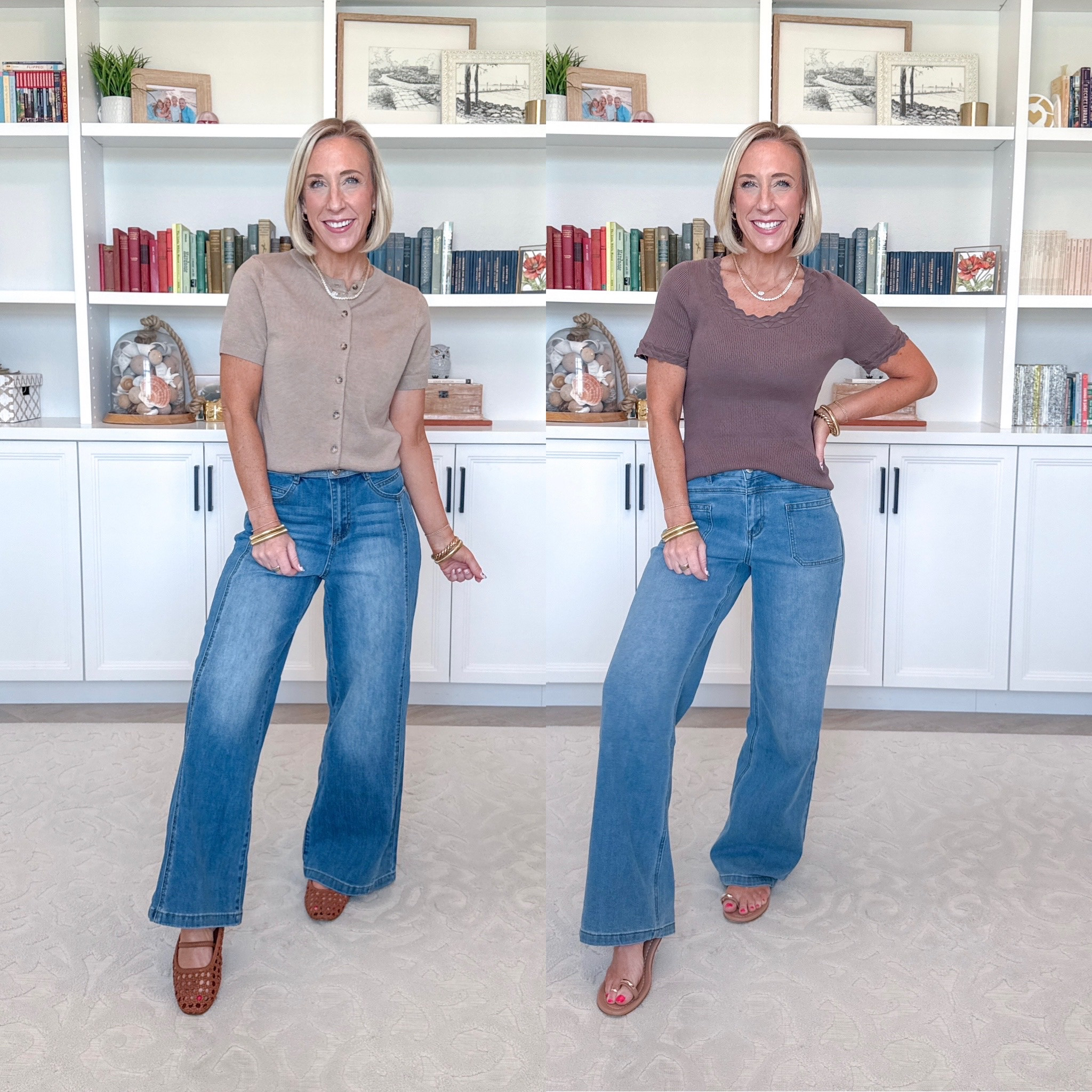 Amazon - spring sales & summer sweaters * Short Sleeve Cardigan - size Small. 14 colors. * Wide Leg Contrast Waistband Stretchy Jeans - size XS, petite. 5 colors. Adjustable Waist Wide Leg Jeans - size XS, Regular. 5 colors (this is “Light Blue”). Has a coupon. Short Sleeve Scoop Neck Sweater - size Small. 6 colors. 

 

#LTKSeasonal #LTKOver40 #LTKSaleAlert