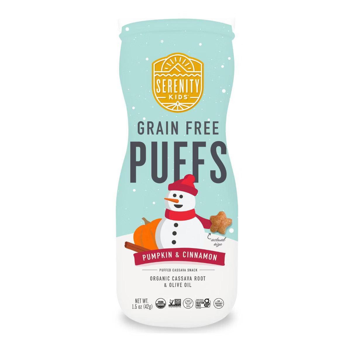 Serenity Kids Pumpkin & Cinnamon Grain Free Puffs Baby Snack - 1.5oz | Target