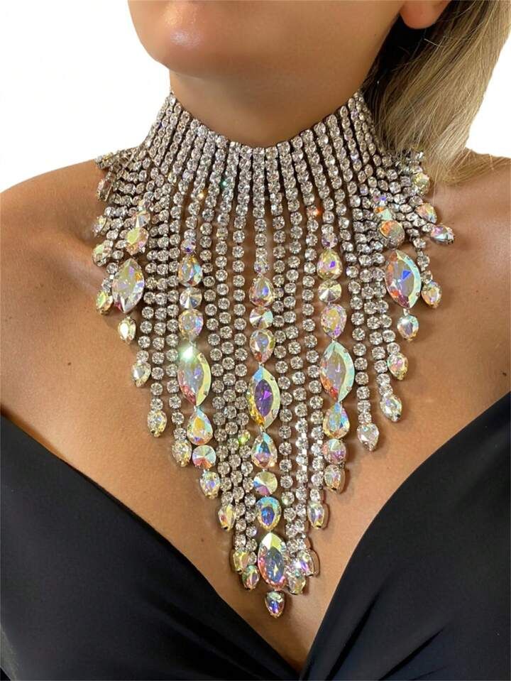 1pc Fashionable Rhinestone Necklace Sexy Women'S Party Jewelry | SHEIN