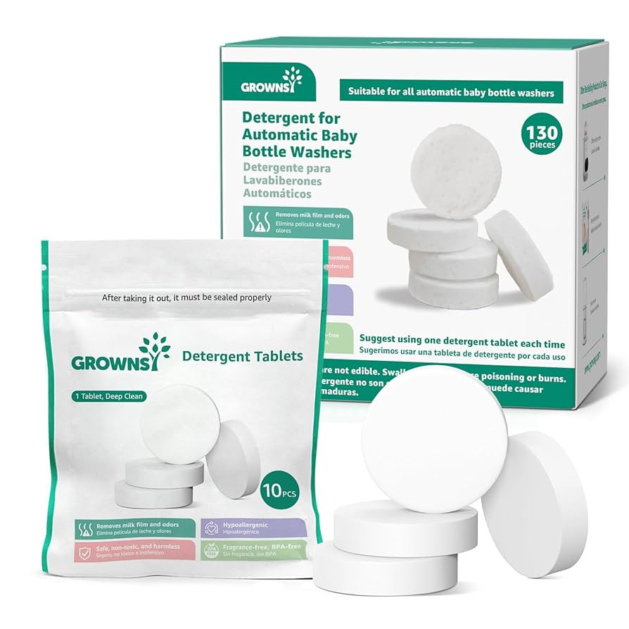 GROWNSY Detergent Washing Tablets 130 PCS for Momcozy, Baby Brezza, Papablic Bottle Washer, Compa... | Amazon (US)