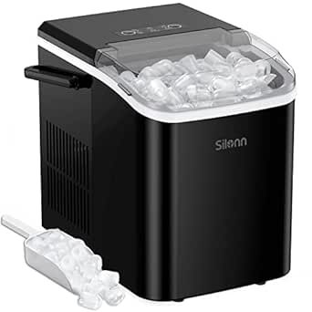 Silonn Countertop Ice Maker Machine with Handle, Portable Ice Makers Countertop, Makes up to 27 l... | Amazon (US)