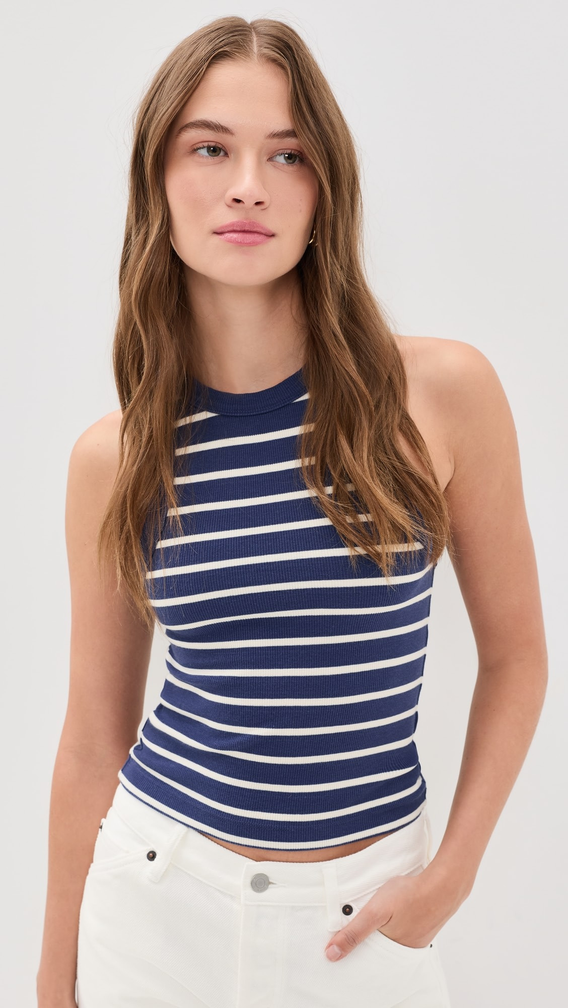 Lexi Rib Sun-In High Neck Crop Tank | Shopbop