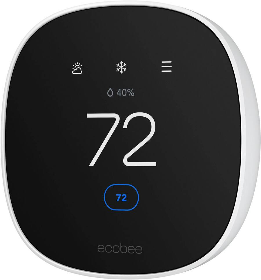 ecobee - Smart Thermostat Essential - Programmable Wi-Fi Thermostat - Works with Siri, Alexa, and... | Best Buy U.S.