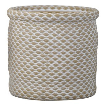 allen + roth 7.8-in W x 7.2-in H Whitewash Ceramic Indoor Planter | Lowe's