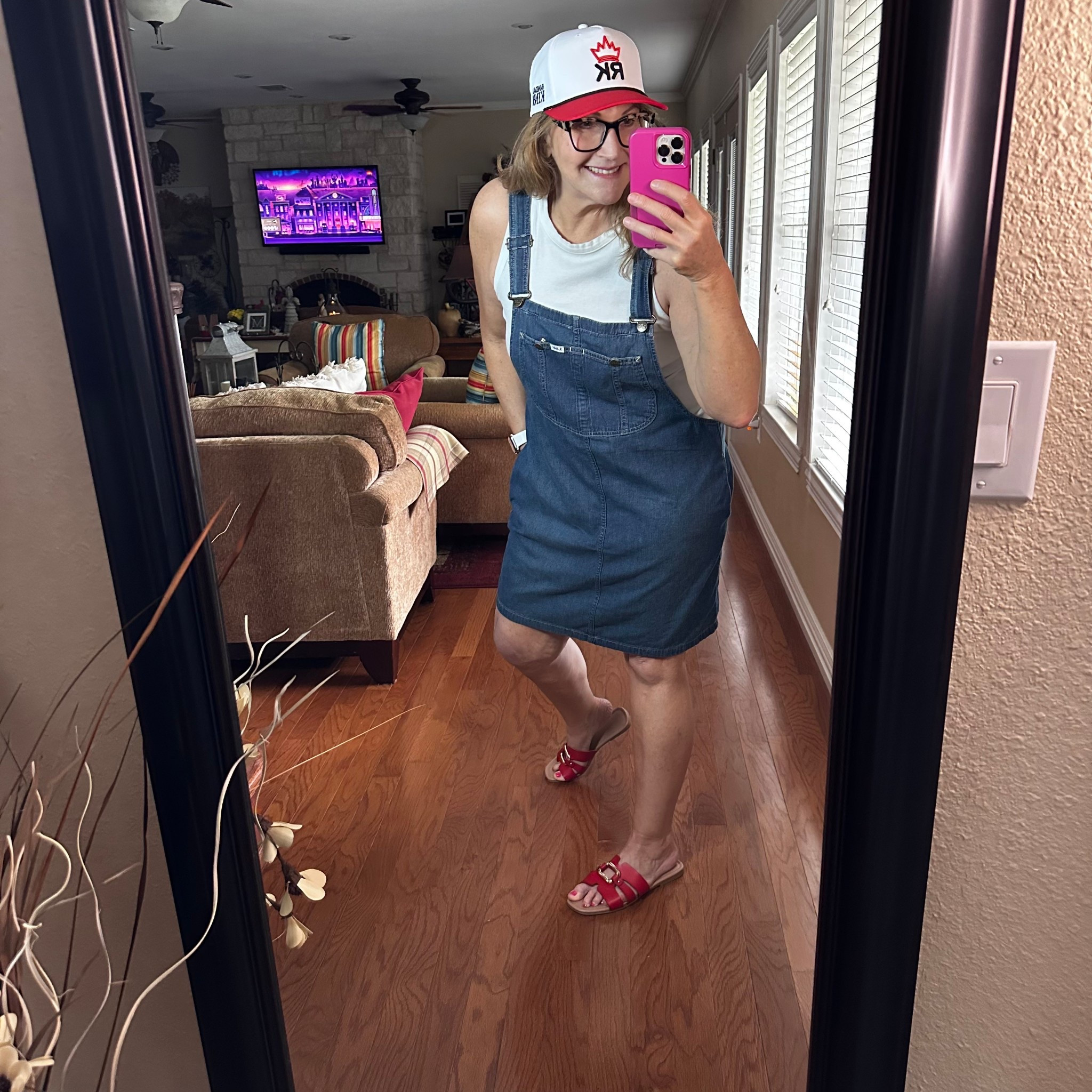 A perfect denim jumper never disappoints. This one is so comfortable and cool for the summer! It runs a bit big so if you want a more slimming fit size down one from your normal size. I wanted more length so I stuck with my normal size. It’s also very budget friendly . 

#LTKSummerEdit #LTKSeasonal #LTKFindsUnder50