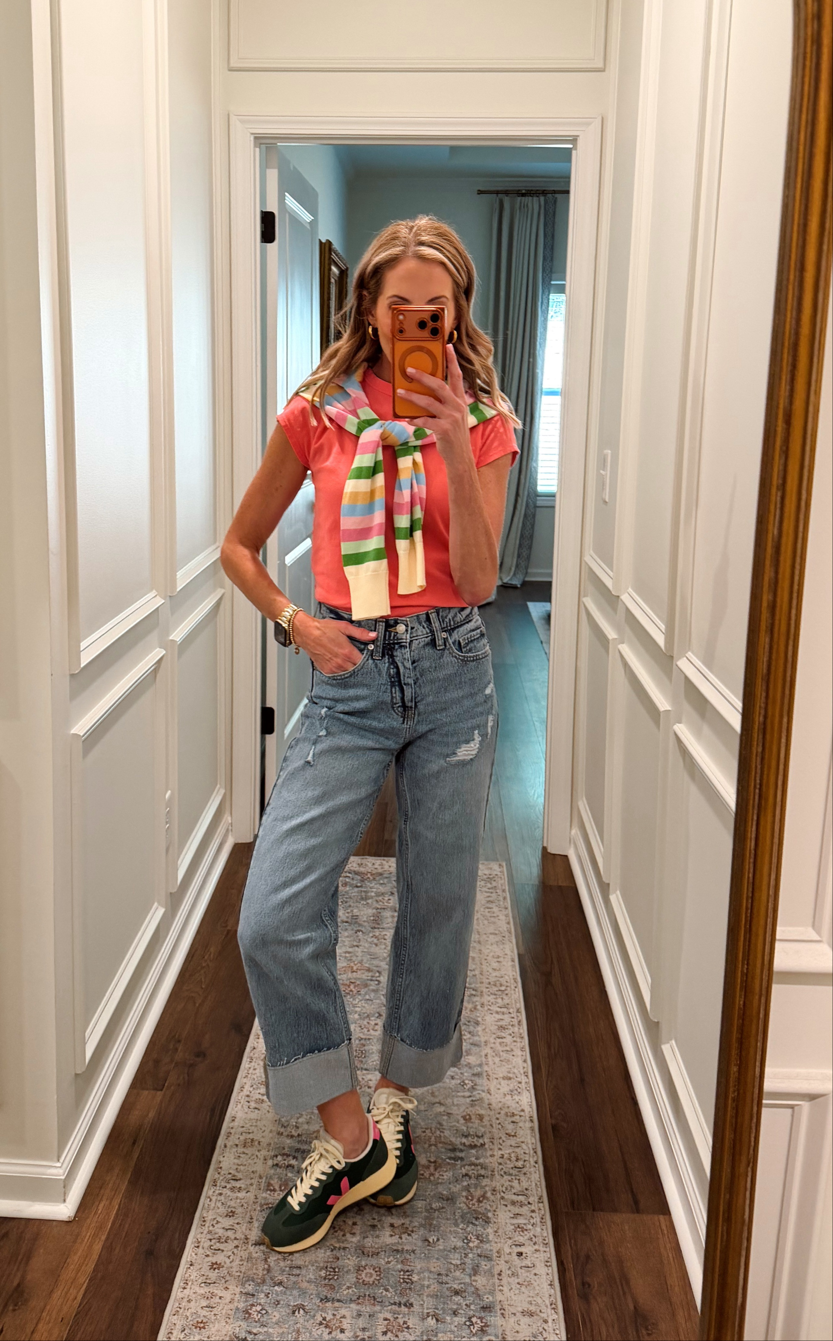 Sunday OOTD- all Walmart! Some sizes of the sweater still available. Size 0 in jeans small in all tops 

 #LTKdayinmylife #LTKgrwm #LTKootd