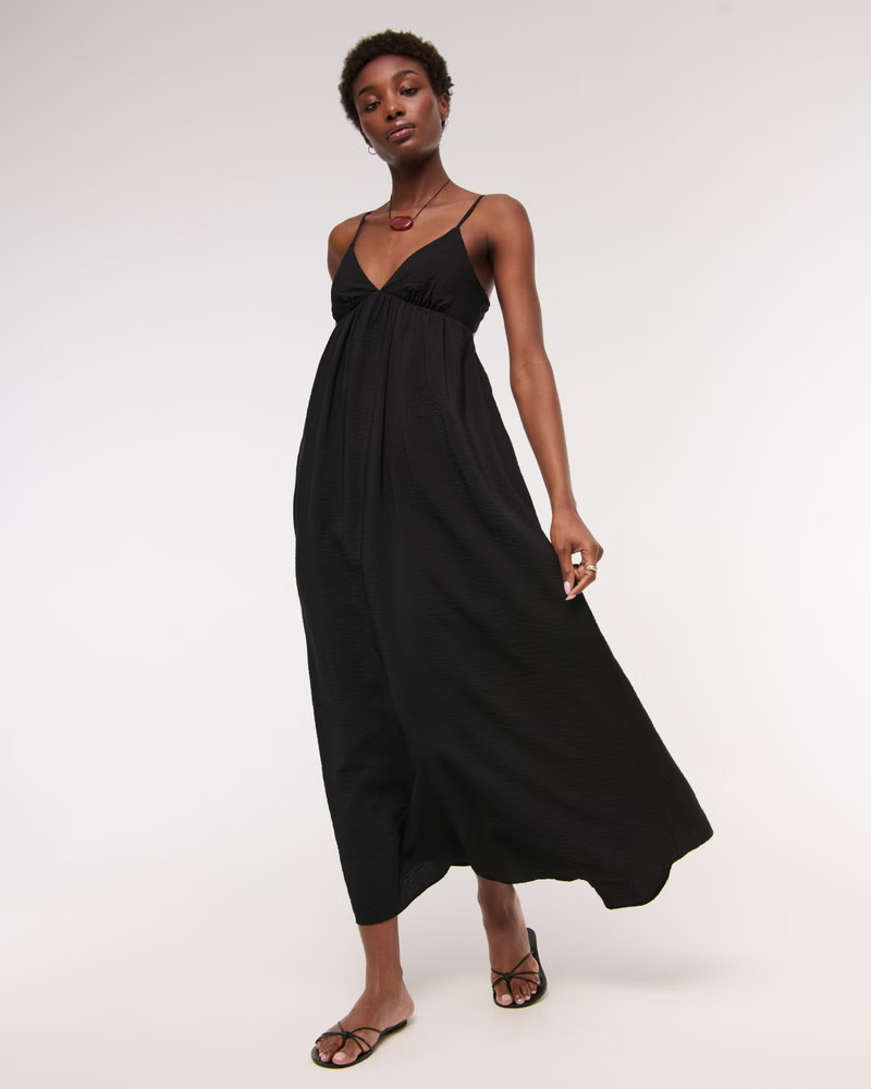 Bra-Free Clasp-Back Flowy Maxi Dress | Abercrombie & Fitch (US)