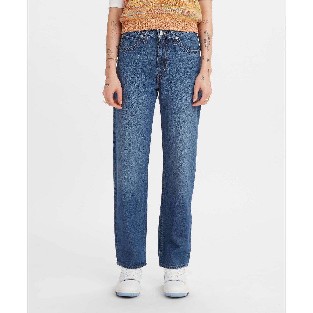 Levi's® Women's Mid-Rise '94 Baggy Straight Jeans - Indigo Worn In 28 | Target