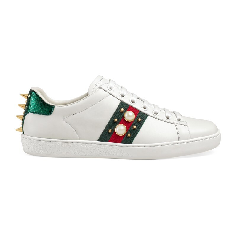 Ace studded leather sneaker | Gucci (US)