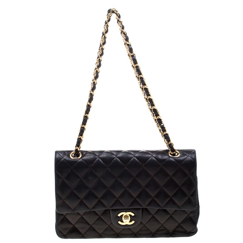 Chanel Black Quilted Leather Medium Classic Single Flap Bag | The Luxury Closet