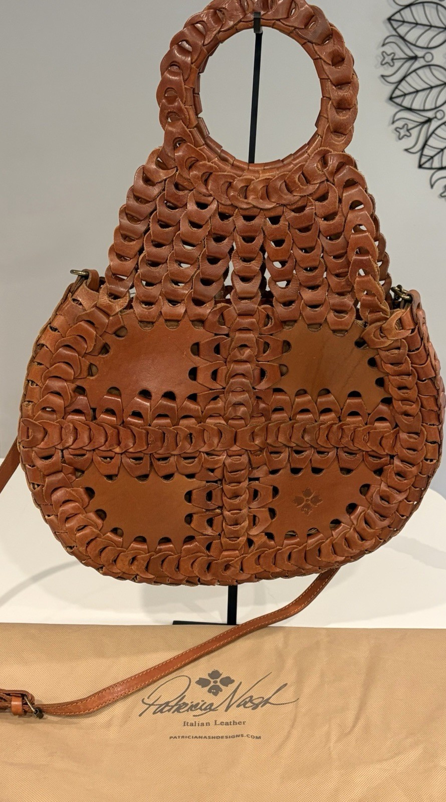 Patricia Nash "Pisticci" Chainlink Leather Crossbody / Shoulder Bag | eBay US