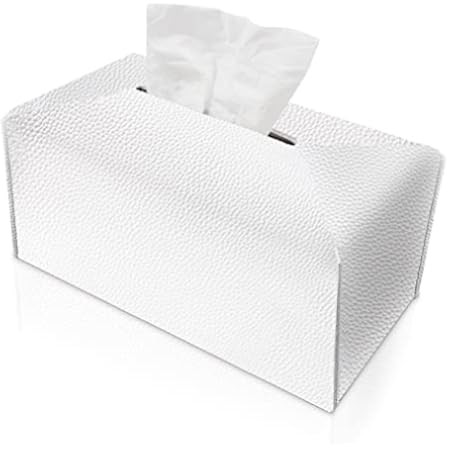Carrotez Tissue Box Cover, [Refined] Modern PU Leather Rectangular Tissue Box Holder - Decorative Ho | Amazon (US)