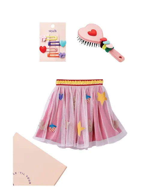 Stych Skirt and Accessories Gift Box in Pink at Nordstrom, Size 5-6 | Nordstrom