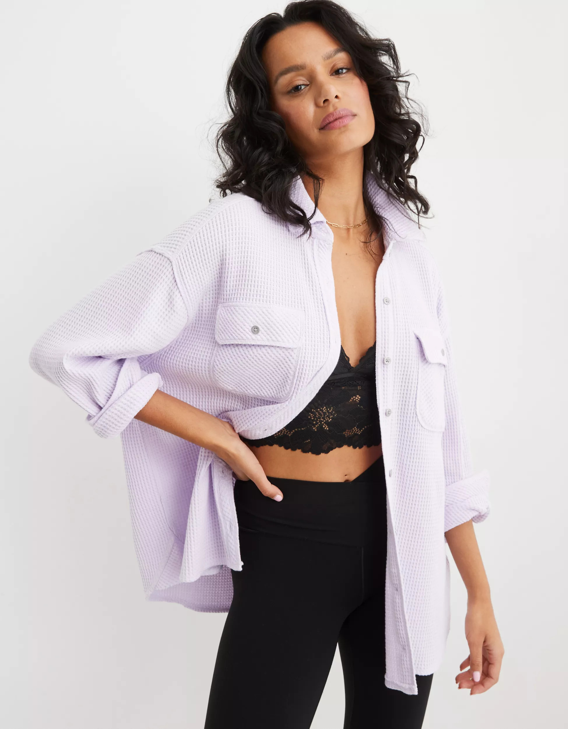 Aerie LumberJane Waffle Shirt | Aerie