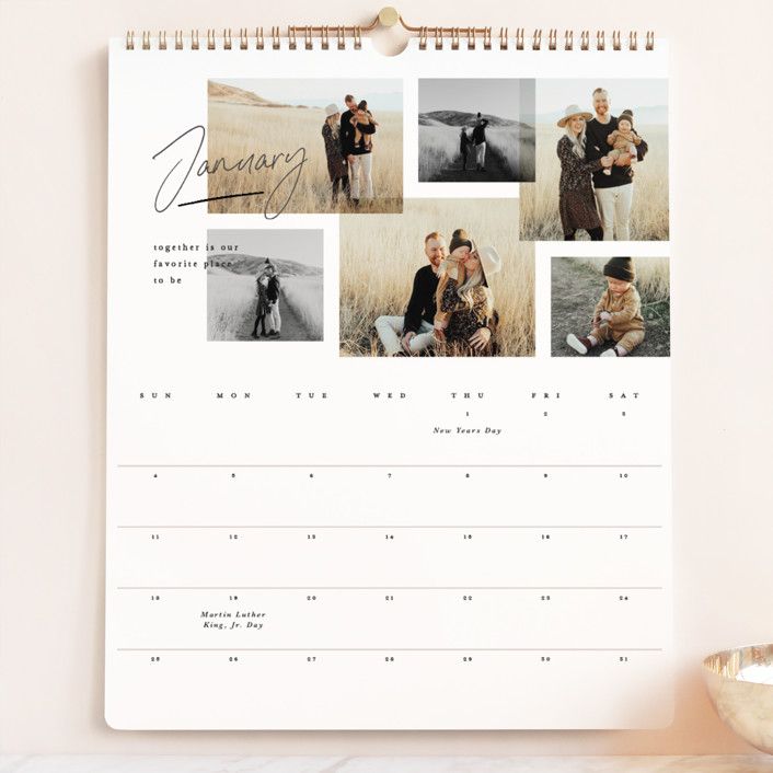 "modern note" - Customizable Photo Calendars in Black by Creo Study. | Minted