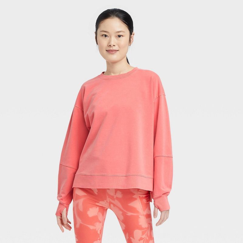 Women's French Terry Crewneck Sweatshirt - All in Motion™ | Target