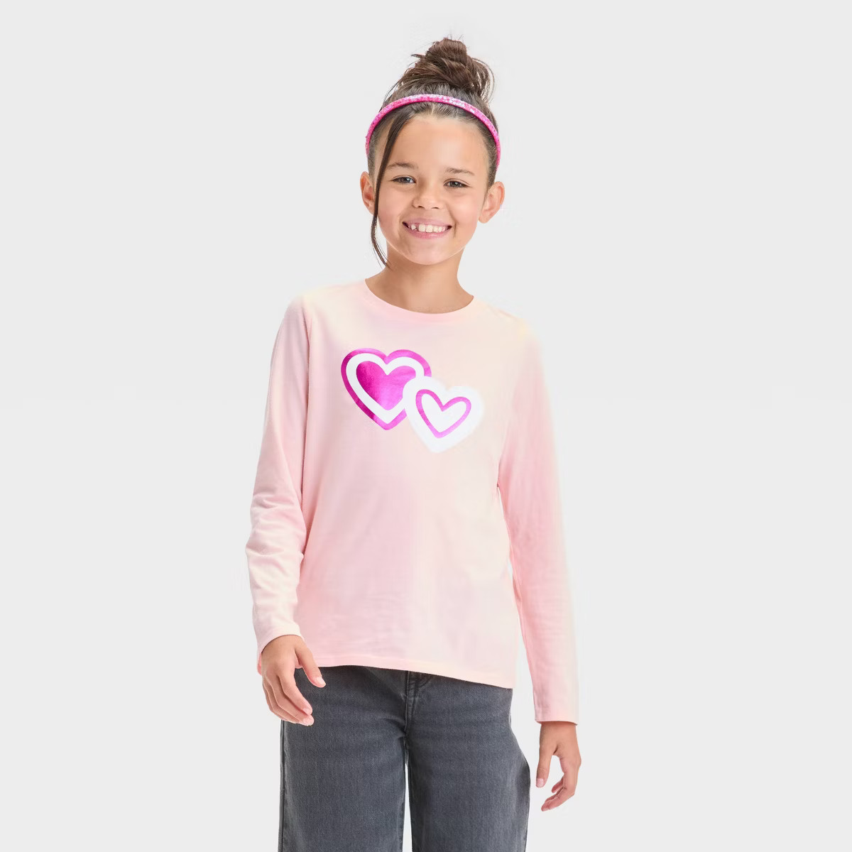 Girls' Long Sleeve Graphic T-Shirt - Cat & Jack™ | Target