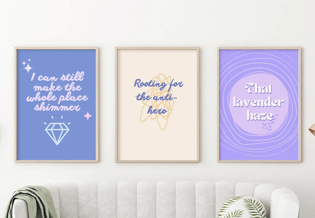 Set of 3 Prints, Taylor Midnights , Printable, Digital Download, Poster, Swiftie, Home Decor, Dor... | Etsy (US)