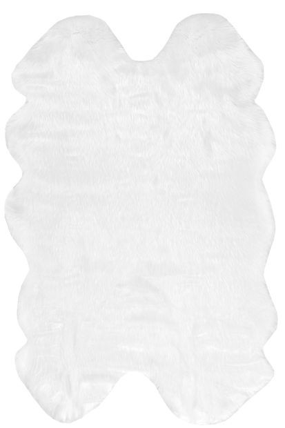 White Faux Sheepskin Quarto Shag 3' 6" x 6' Area Rug | Rugs USA