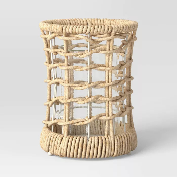 Maize Outdoor Lantern Candle Holders Tan - Threshold™ designed with Studio McGee | Target