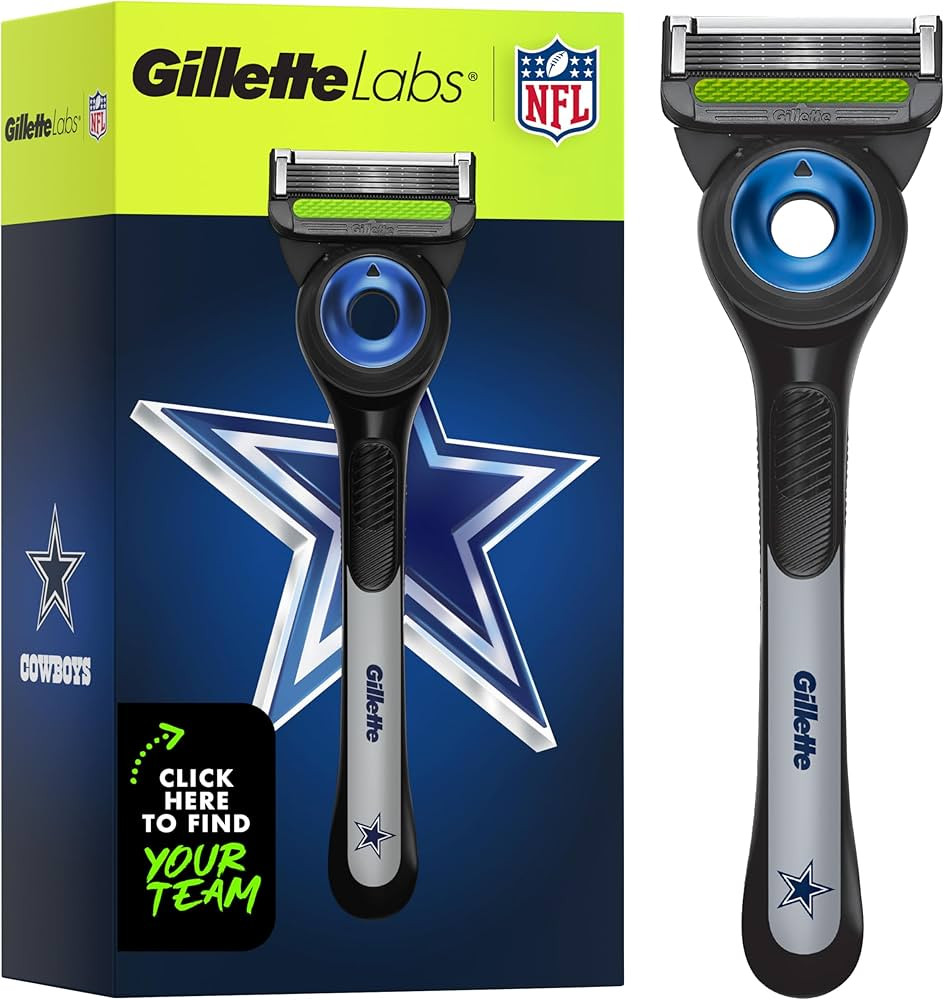 Gillette Labs Special NFL Cowboys Edition Shaving Razor for Men - 1 Handle, 4 Razor Blade Refills... | Amazon (US)