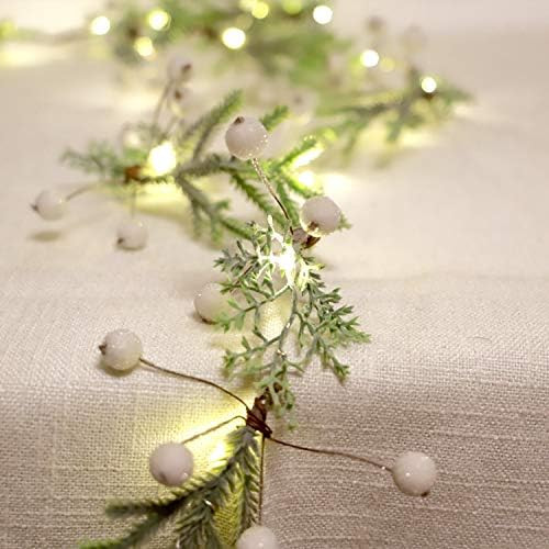 MIYA LIFE USB Pine Branches String Lights, Artificial Twig Vine Hanging Garland Lights 25LEDs 6FT... | Amazon (US)