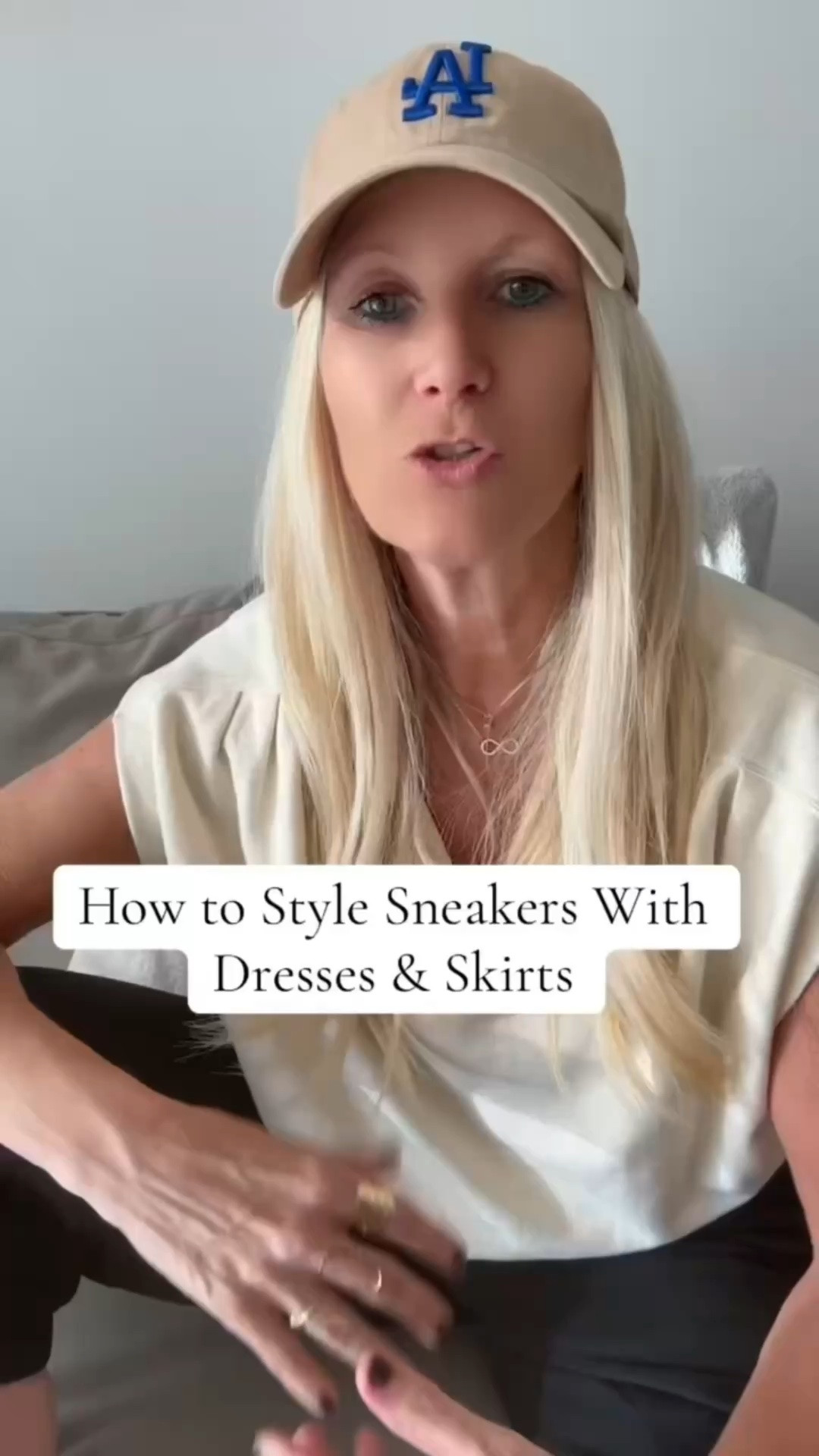 How to style sneakers for a cute work outfit with Aritzia camo dress and a slip dress. #adidas #sneakeroutfit  #workouutfit #sportychic

#LTKootd #LTKOver40 #LTKTall