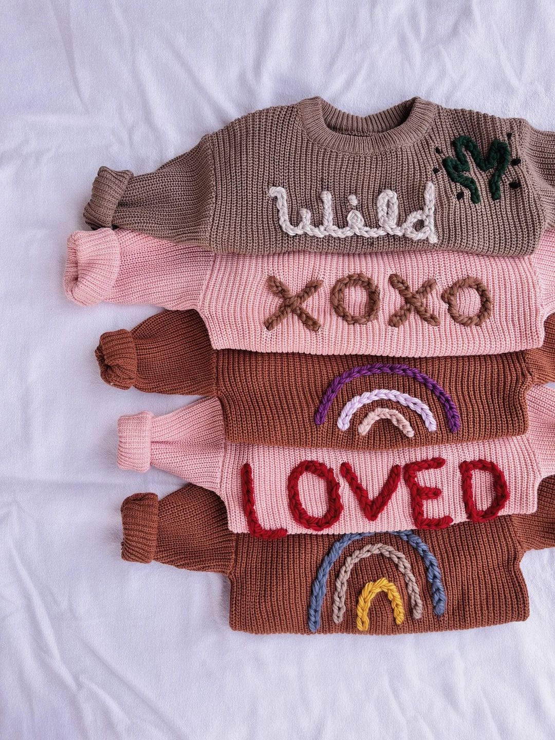 Custom embroidered baby/toddler sweater | Etsy (US)