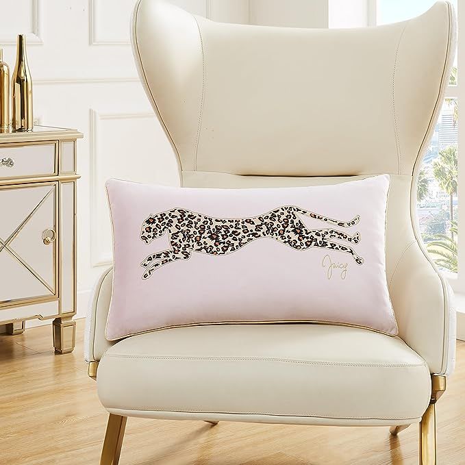Juicy Couture Cheetah Velvet Safari Leopard, Premium Reversiable Throw Pillow, Living Room and Be... | Amazon (US)