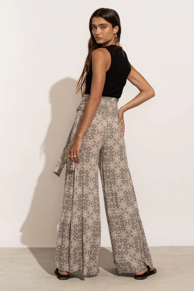 Kristen Wide-Leg Pants in Grey - böhme | Böhme US