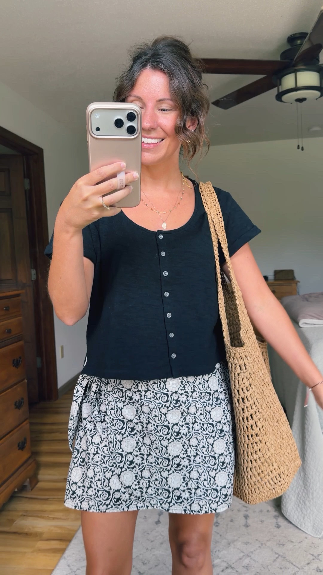 The cutest little 100% cotton $25 skirt and 100% cotton top! Makes for such a cute look-wear the skirt with flats, sandals, or boots!

skirt is size xs, black button front tee is size xs (also 100% cotton!),! And my boots are size 6.

#LTKPetite #LTKgrwm #LTKootd