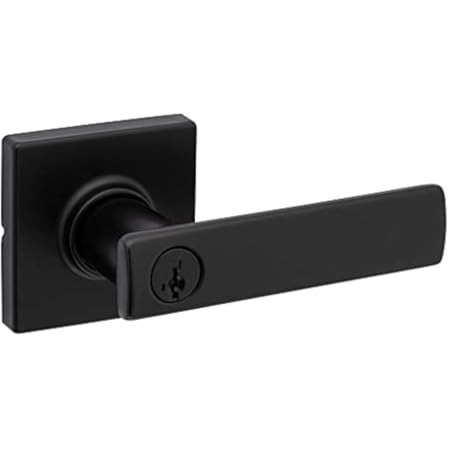 Keyed Entry Solid Door Lever Matte Black Finish | Amazon (US)