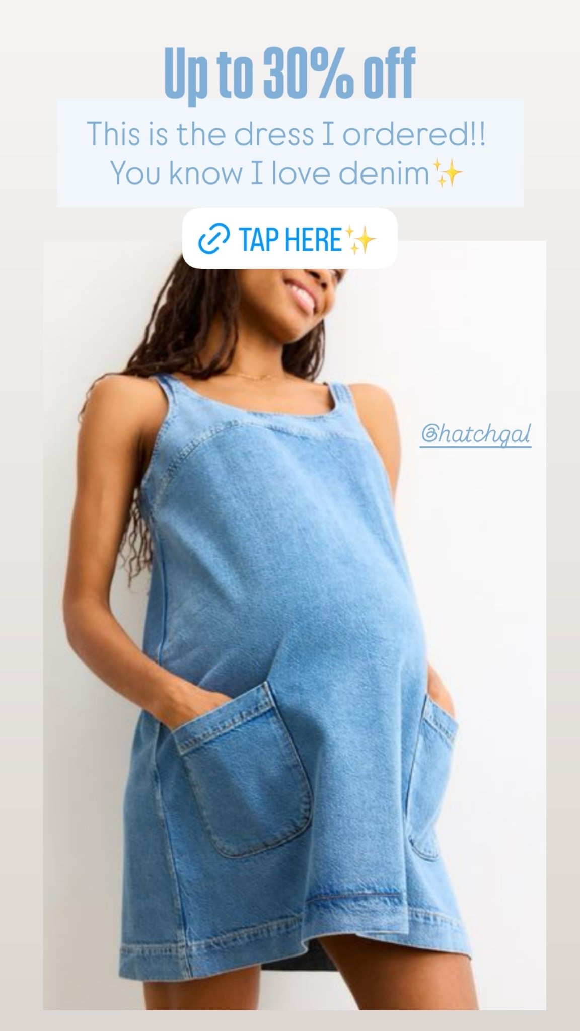 This is the dress I ordered!! You know I love denim✨ @hatchgal  Up to 30% off