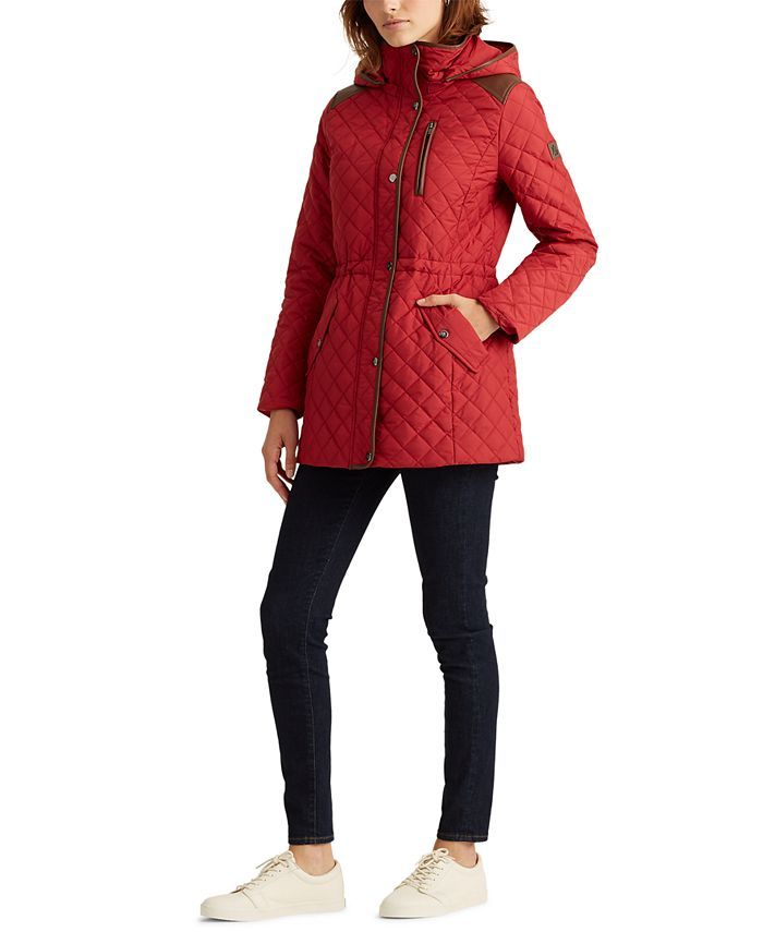 Lauren Ralph Lauren Quilted Hooded Coat, Created for Macy's & Reviews - Coats & Jackets - Women -... | Macys (US)