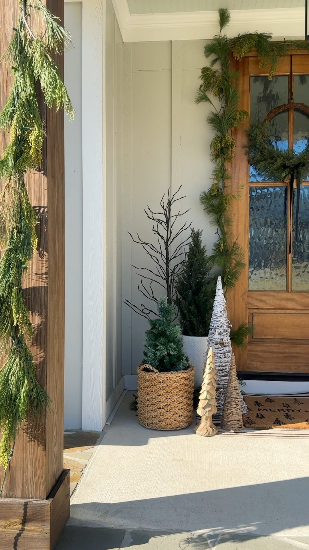 Christmas Front Porch 

Garland, outdoor garland, front porch, Christmas outdoor decorations, faux trees, faux cedar tree, Christmas wreath, winter porch 

#LTKSeasonal #LTKHoliday #LTKHome