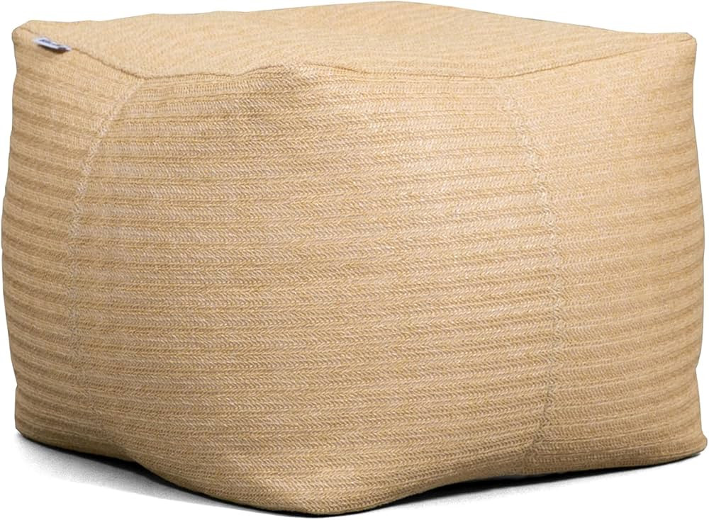 Big Joe Square Ottoman Weatherproof Bean Bag Footrest, Natural Basket Weave, Breathable Weather R... | Amazon (US)
