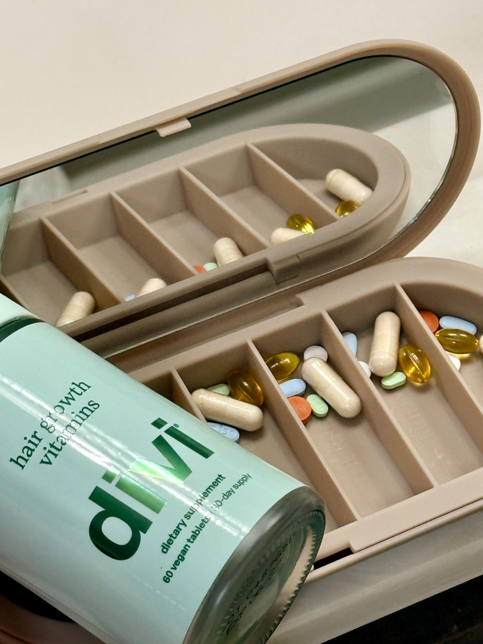 If I don’t set it out like this… it’s not happening

Simple system, no thinking required. Vitamins, supplements, done for the week.

This little setup keeps me consistent without adding one more thing to remember

Because forgetting once turns into forgetting all week

Search terms: vitamin organizer, supplement routine, weekly pill case aesthetic, mom wellness routine, daily habits for moms, easy wellness systems, morning routine essentials

#LTKselfcare #LTKmomlife #LTKBeauty