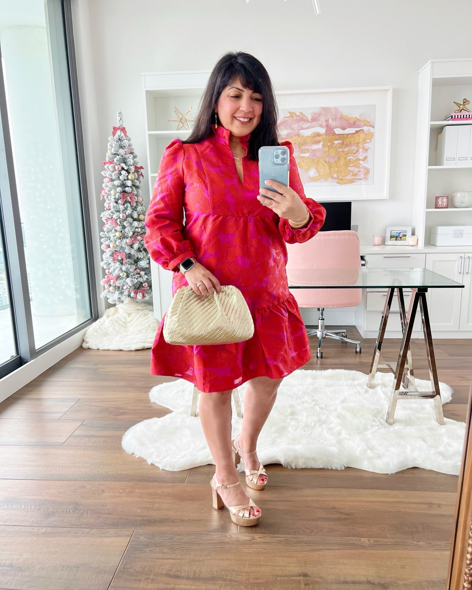 red fil coupe palmerston dress kissedwithcurves on LTK
