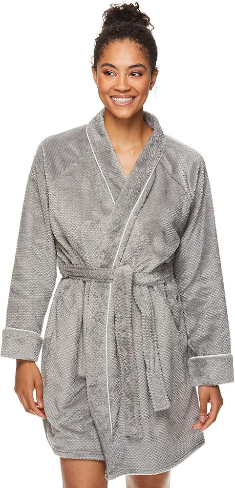 TAHARI Womens Honeycomb Plush Robe, Womens Robes Knee Length, Mom Gifts | Amazon (US)