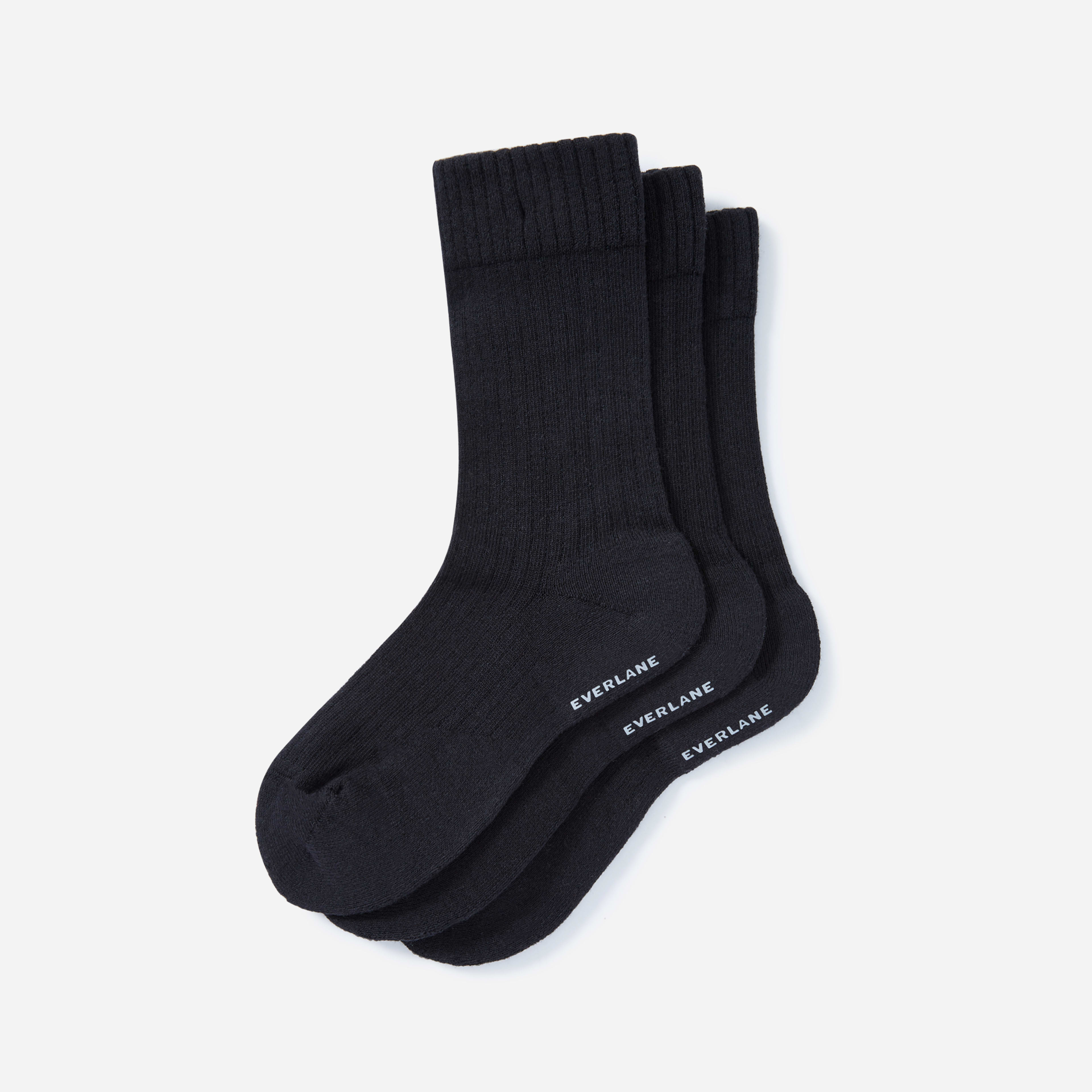 The Organic Cotton Ribbed Crew Sock 3-Pack | Everlane