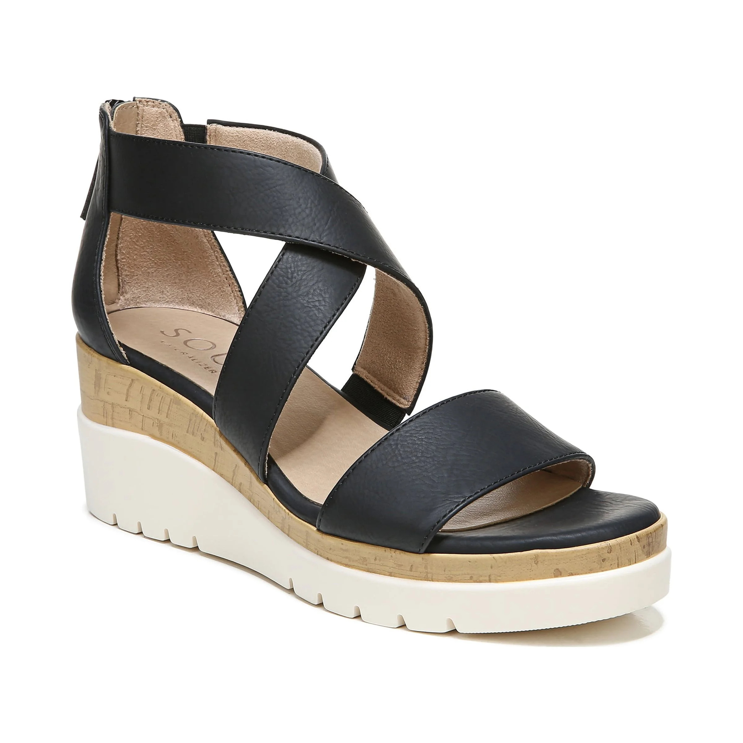 SOUL Naturalizer Womens Goodtimes Strappy Wedge Casual Sandals - Medium & Wide Width | Walmart (US)