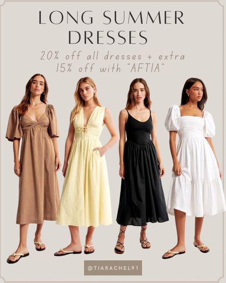 Cute midi and maxi dresses for summer! 

20% off + 15% off with code “AFTIA"

#LTKunder100 #LTKFind #LTKstyletip